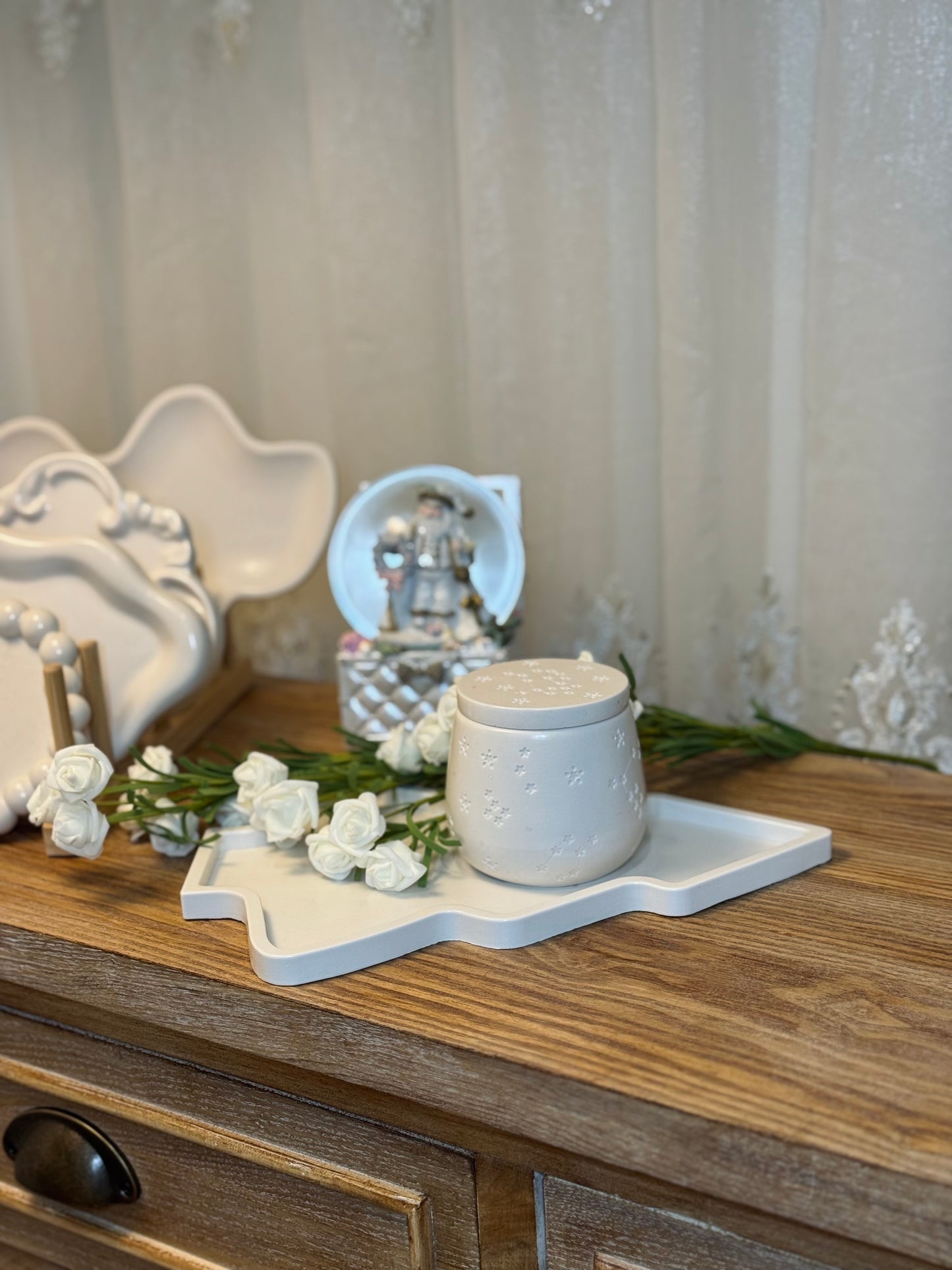 Christmas Tray & Jar Set