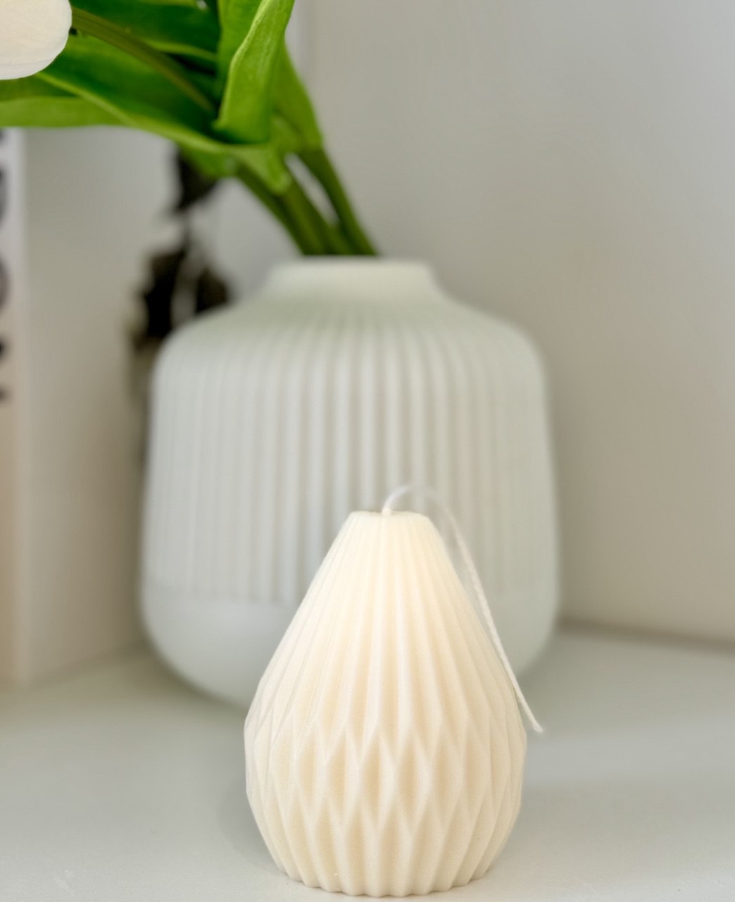 Pear Striped Candle